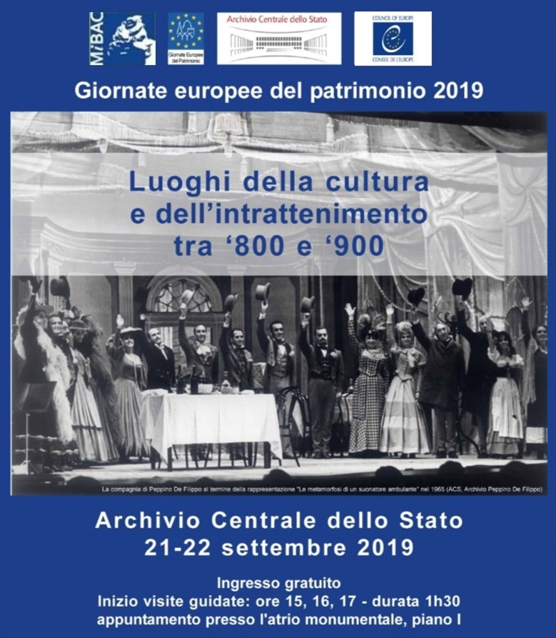 Giornate Europee del Patrimonio – 21 e 22 settembre 2019
