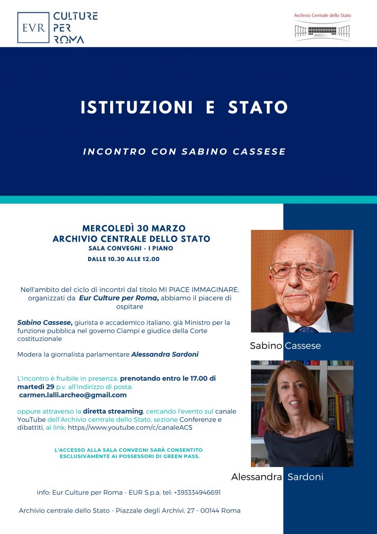 Istituzioni e Stato: Incontro con Sabino Cassese