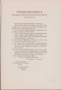 Regio Decreto 1875, L'Ospizio Margherita di Savoia per i ciechi in Roma viene eretto a ente morale