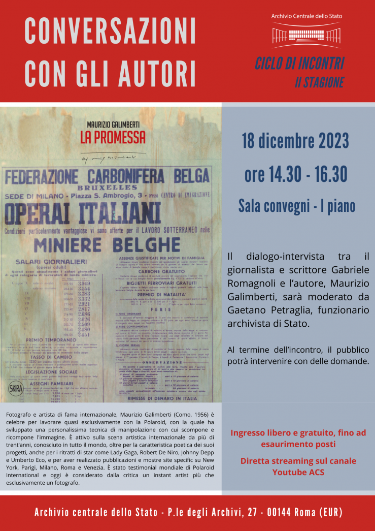 Conversazioni con gli autori: Maurizio Galimberti presenta “La promessa. Marcinelle: 8 agosto 1956” (Skira, 2023) 