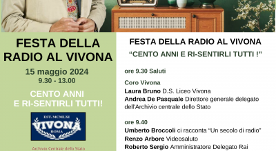Festa della radio 2024. Cento anni e ri-sentirli tutti! con il Liceo Vivona di Roma