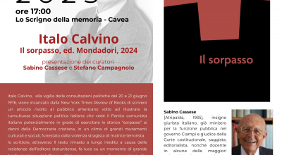 Conversazioni con gli autori: presentazione del volume il Sorpasso di Italo Calvino