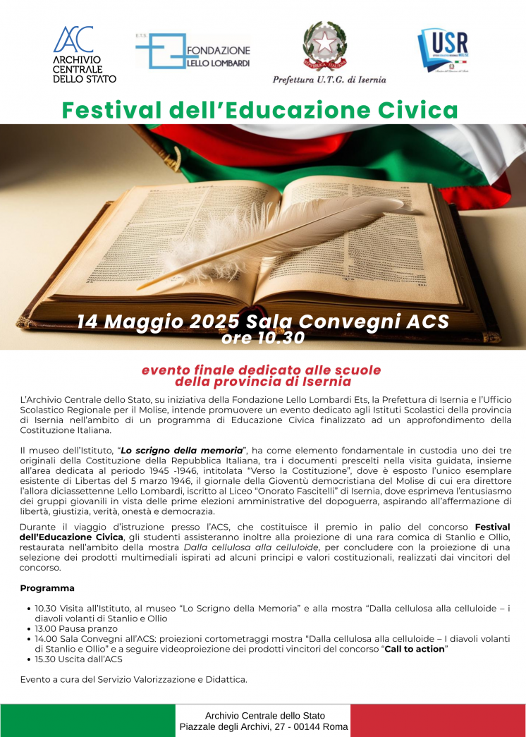 Festival dell’Educazione Civica per le scuole della provincia di Isernia