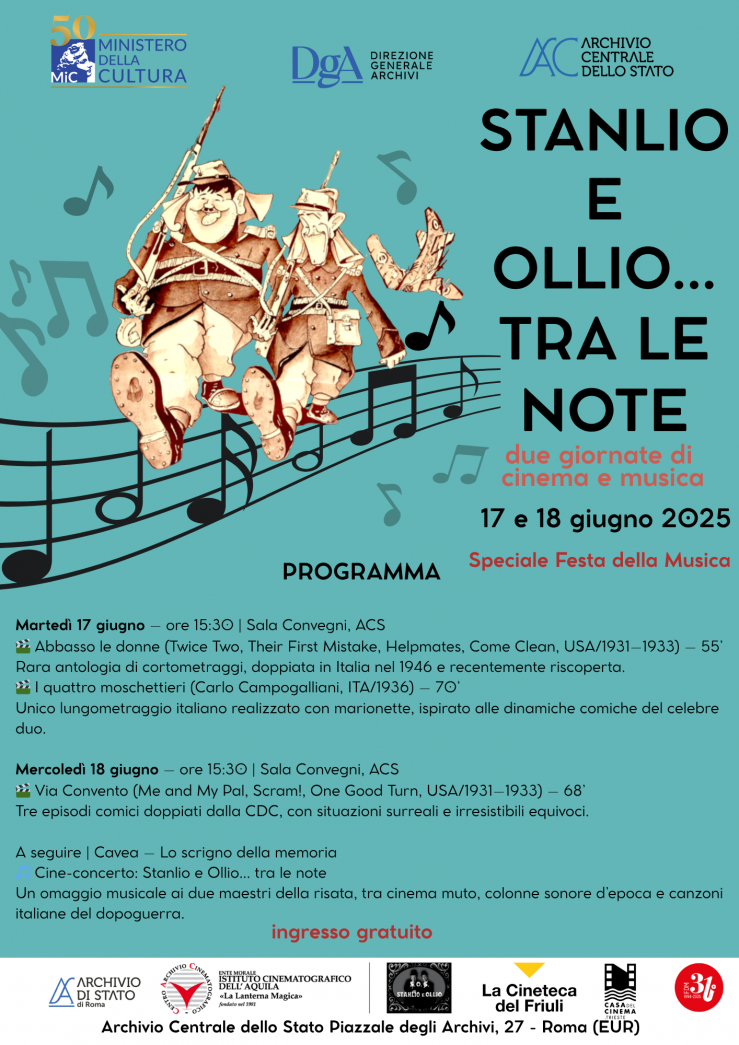 Locandina Stanlio e Ollio tra le note