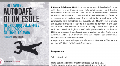 Commemorazione del “Giorno del ricordo 2026” in ACS: incontro con lo scrittore esule fiumano Diego Zandel
