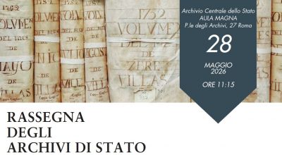 Presentazione in ACS della nuova edizione della Rassegna degli Archivi di Stato